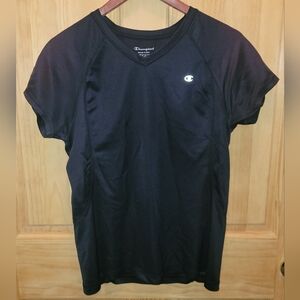 Womens Champion Black Double Dry T-Shirt Size Large